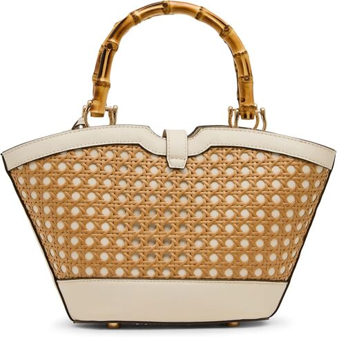 Anne Klein Women's Rounded Mini Caning Tote with Convertible Strap in Kuwait