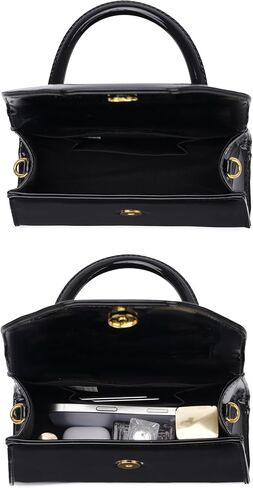 Women's Patent Leather Clutch Purse Top Handle Crossbody Handbag with Detachable Strap for Day and Night in Saudi Arabia