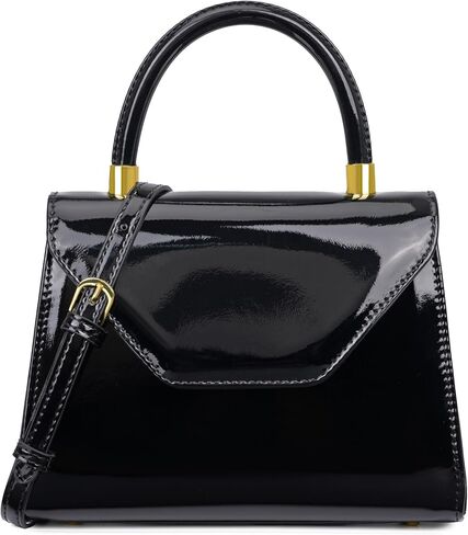Women's Patent Leather Clutch Purse Top Handle Crossbody Handbag with Detachable Strap for Day and Night in Saudi Arabia
