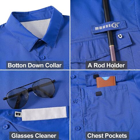 Satankud Mens UPF 50+ Fishing Shirts Short Sleeve Lightweight Quick Dry Hiking Travel Safari Work Shirt Zip Pocket in Saudi Arabia