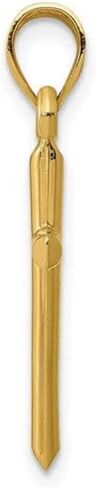 14k Yellow Gold Polished Hollow Cross Pendant in Saudi Arabia