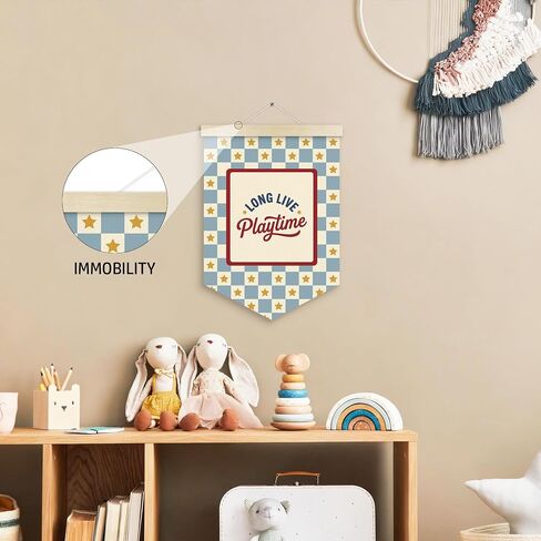 لافتة جدارية لديكور غرفة اللعب من Preppy، ديكور حضانة الطفل الرضيع، ديكور جداري عتيق لوقت اللعب الطويل لمنزل غرفة اللعب للأطفال، منتجات راية قماشية لحضانة الأطفال الصغار، مقاس 12 × 16 بوصة in Kuwait