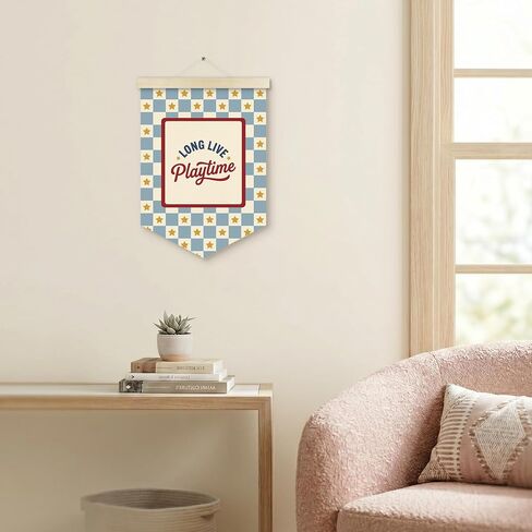 لافتة جدارية لديكور غرفة اللعب من Preppy، ديكور حضانة الطفل الرضيع، ديكور جداري عتيق لوقت اللعب الطويل لمنزل غرفة اللعب للأطفال، منتجات راية قماشية لحضانة الأطفال الصغار، مقاس 12 × 16 بوصة in Kuwait