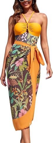 AARAM Stylish Premium Women's 1 Pc, 2 pc Swimsuit with Cover Ups/Wrap Skirt/Sarong/Monokini Swimwear Beachwear in Saudi Arabia