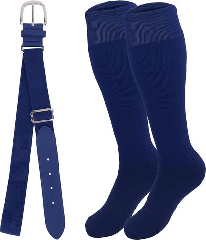 Baseball Socks and Belt Combo Set Elastic Softball Socks and Belt for Youth and Adult in Saudi Arabia