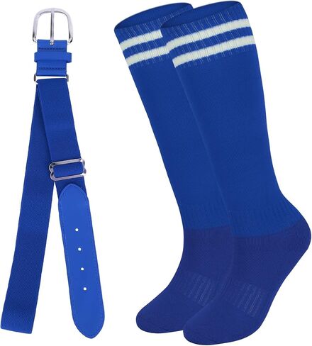 Baseball Socks and Belt Combo Set Elastic Softball Socks and Belt for Youth and Adult in Saudi Arabia