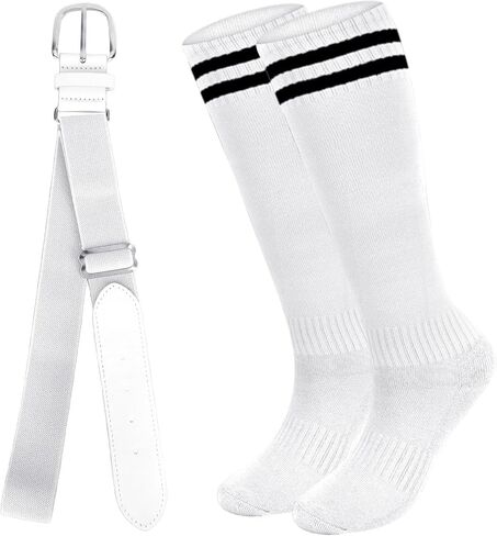 Baseball Socks and Belt Combo Set Elastic Softball Socks and Belt for Youth and Adult in Saudi Arabia