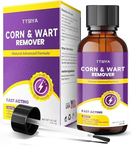 Wart Remover, 30 ML | 17% Salicylic Acid, Fast-Acting Treatment, Plantar, Common, Flat Warts, Corn & Callus Remover Liquid in Saudi Arabia