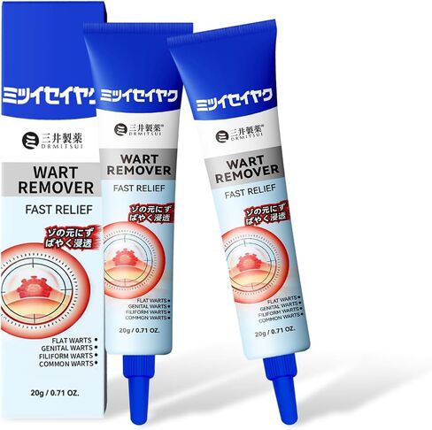 DRMITSUI Wart Remover Cream with 17% Salicylic Acid, Fast Acting Treatment for Common and Plantar Warts, for Feet, Hands and Body Use in Saudi Arabia