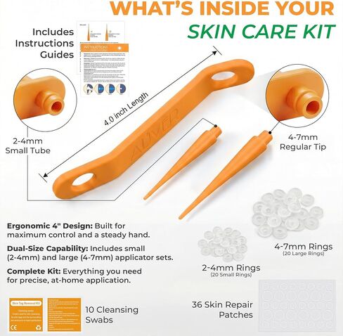 Premium Skin-Care Patch Kit – Gentle Foot & Face Care Set with Soft Patches, Comfort Bands & Stick Applicator for Men, Women & Kids Orange in Saudi Arabia