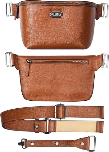Spider Holster - Premium Leather Camera Travel Sling Bag - Includes Body Strap and Can Be Attached to Any Belt - Fashionable Photography Pouch - Brown in Saudi Arabia