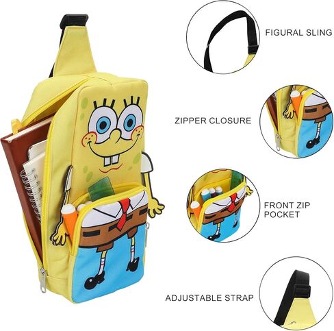 Spongebob Squarepants Character Crossbody Sling Bag With Adjustable Strap in Kuwait