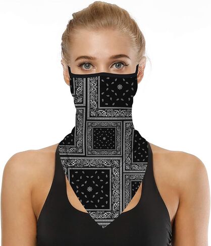 Face Mask Neck Gaiter Shield Scarf Bandana Face Mask Seamless UV Protection and Windproof Hanging Ears Face Mask for Men Women Motorcycle Cycling Riding Skiing Party（Broken flower-4） in Saudi Arabia