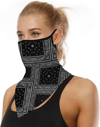 Face Mask Neck Gaiter Shield Scarf Bandana Face Mask Seamless UV Protection and Windproof Hanging Ears Face Mask for Men Women Motorcycle Cycling Riding Skiing Party（Broken flower-4） in Saudi Arabia