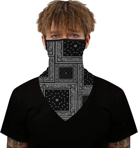 Face Mask Neck Gaiter Shield Scarf Bandana Face Mask Seamless UV Protection and Windproof Hanging Ears Face Mask for Men Women Motorcycle Cycling Riding Skiing Party（Broken flower-4） in Saudi Arabia