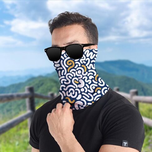 Pattern Multi-Purpose Neck Gaiter Cooling Breathable Headband for Outdoor Sports Cycling Running in Kuwait