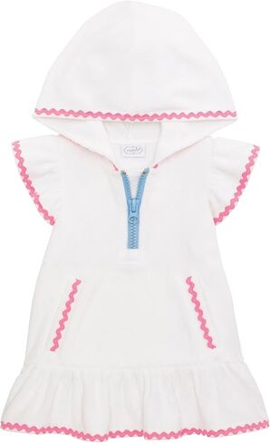Mud Pie Toddler Girl White RIC Rac Zip Cover Up in Kuwait