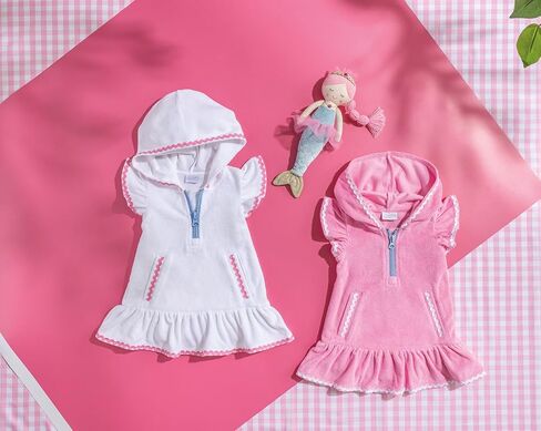 Mud Pie Toddler Girl White RIC Rac Zip Cover Up in Kuwait