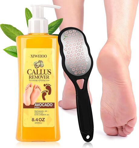 Foot Callus Remover Gel Kit Foot Files Set Heell Exfoliator Dead Skin Remover Pedicure Foot Spa Products Home Pedicure Foot Spa Supplies for Rough, Dry, Cracked Skin in Saudi Arabia