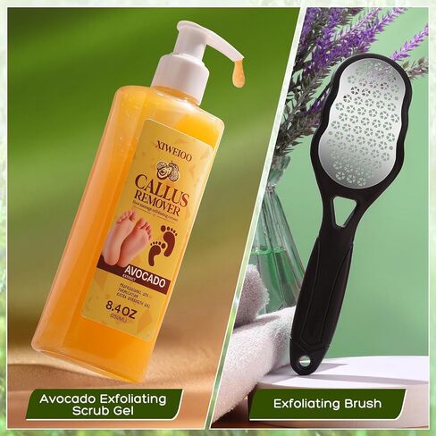 Foot Callus Remover Gel Kit Foot Files Set Heell Exfoliator Dead Skin Remover Pedicure Foot Spa Products Home Pedicure Foot Spa Supplies for Rough, Dry, Cracked Skin in Saudi Arabia