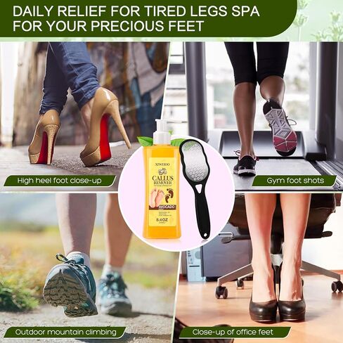 Foot Callus Remover Gel Kit Foot Files Set Heell Exfoliator Dead Skin Remover Pedicure Foot Spa Products Home Pedicure Foot Spa Supplies for Rough, Dry, Cracked Skin in Saudi Arabia