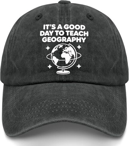 It's A Good-Day to Teach Geography Hats for Womens Stylish Washed Distressed in Kuwait