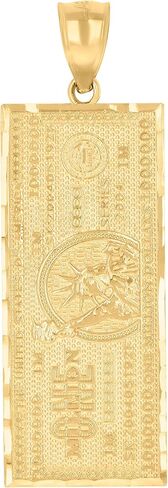 10k Yellow Gold Mens One Million Dollar Fashion Charm Pendant in Saudi Arabia