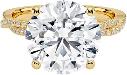 1CT-5CT جولة قطع سوليتير خاتم الزواج صغير الملتوية عرقوب اليدوية خاتم الخطوبة للنساء الذكرى السنوية وعد الهدايا لها مويسانيتي in Kuwait