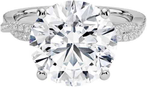1CT-5CT جولة قطع سوليتير خاتم الزواج صغير الملتوية عرقوب اليدوية خاتم الخطوبة للنساء الذكرى السنوية وعد الهدايا لها مويسانيتي in Kuwait