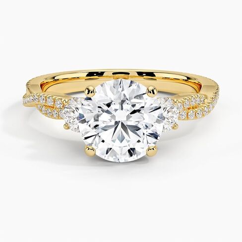 1CT-5CT جولة قطع سوليتير خاتم الزواج صغير الملتوية عرقوب اليدوية خاتم الخطوبة للنساء الذكرى السنوية وعد الهدايا لها مويسانيتي in Kuwait