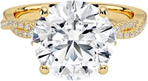 1CT-5CT جولة قطع سوليتير خاتم الزواج صغير الملتوية عرقوب اليدوية خاتم الخطوبة للنساء الذكرى السنوية وعد الهدايا لها مويسانيتي in Kuwait