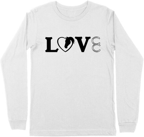 Love Horses Kids Long Sleeve T-Shirt Youth in Kuwait