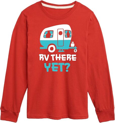 Instant Message - Camping - RV There Yet? - Toddler & Youth Long Sleeve Graphic T-Shirt in Kuwait