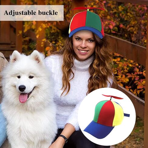 2Pack Adult Baseball Cap, Detachable Rainbow Propeller Hat, Sun Visor Helicopter Top Hat,with 4 Replaceable Bamboo Dragonflies in Saudi Arabia