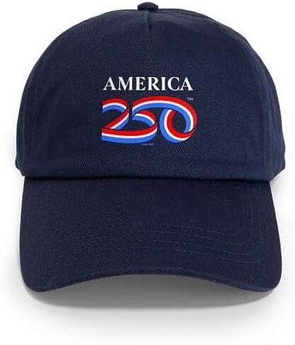 CafePress America250: White Vertical Logo Adjustable Baseball Cap in Saudi Arabia