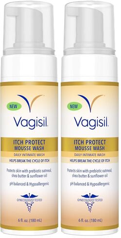 Vagisil Itch Protect Mousse Wash for Daily Use to Help Break the Cycle of Itch, pH Balanced, Hypoallergenic, 6 fl oz in Kuwait