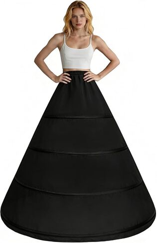 Women's Petticoat 4 Hoop Crinoline Underskirt Half Slips Skirt for Wedding Bridal Dress A Line Ball Gown in Saudi Arabia