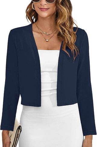Women's Thin Shrugs Long Sleeve Lightweight Cropped Tops Open Front Cardigan for Dress in Saudi Arabia