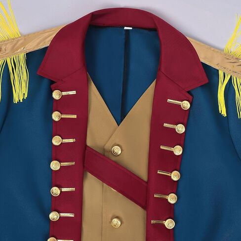 Men's Hamilton Colonial Military Officer Costume Set Washington Regency Uniform for Halloween Cosplay in Saudi Arabia