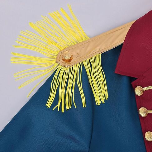 Men's Hamilton Colonial Military Officer Costume Set Washington Regency Uniform for Halloween Cosplay in Saudi Arabia