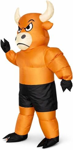 Adult Inflatable Bull Costume Blow Up Full Body Funny Bull Party Halloween Suit in Saudi Arabia