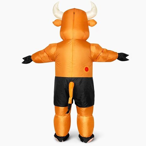 Adult Inflatable Bull Costume Blow Up Full Body Funny Bull Party Halloween Suit in Saudi Arabia
