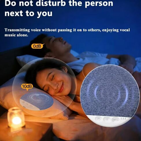 Under Pillow Speaker for Sleeping, Mini Bone Conduction Bluetooth Sleep Aid, Stereo Bass, Volume Control, TF Card Support, Plastic, Battery Powered, Blue in Saudi Arabia