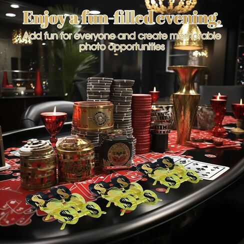Relaxweex 24 Pcs Casino Game Night Heart Sunglasses Bulk, Novelty Themed Glasses for Photo Booth Props, Party Favors in Kuwait