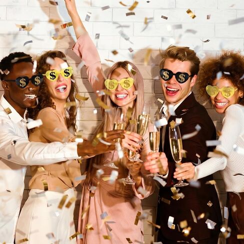 Relaxweex 24 Pcs Casino Game Night Heart Sunglasses Bulk, Novelty Themed Glasses for Photo Booth Props, Party Favors in Kuwait