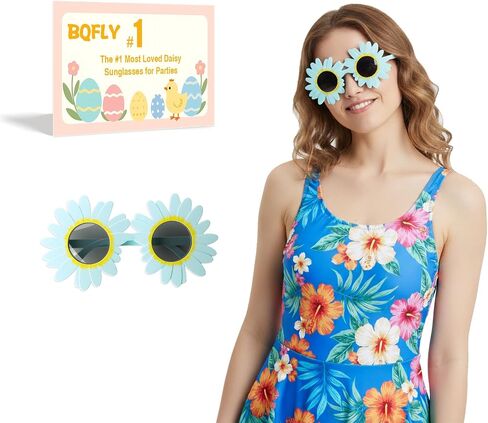 Sunflower Glasses Daisy Sunglasses Toddler Cartoon Flower Sunglasses Secure Fit for Kids Women Costume Photo Party in Saudi Arabia