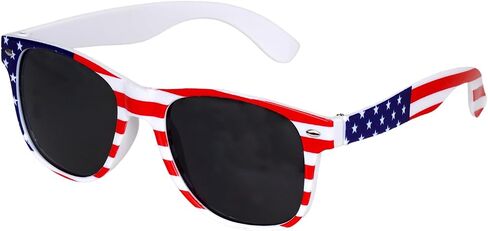 4th of July Flag Sunglasses for Women Men, Red White Blue Patriotic Sunglasses, Fourth Of July Sun Glasses Accessories Party Favors UV Protection in Kuwait