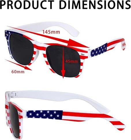 4th of July Flag Sunglasses for Women Men, Red White Blue Patriotic Sunglasses, Fourth Of July Sun Glasses Accessories Party Favors UV Protection in Kuwait