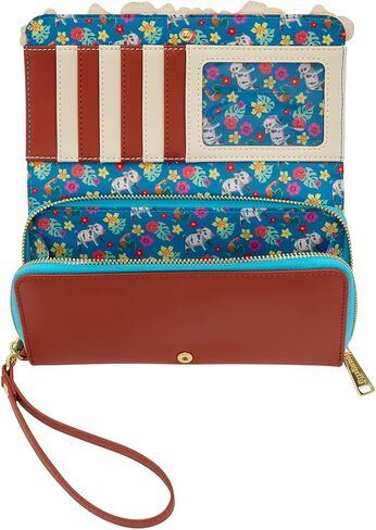 Loungefly Disney: Moana - Embroidered Floral Live Action - Zip Around Wallet with Detachable Wristlet - 6 Cards Slots and Clear ID Slot - Great for Kids & Adults - Collectible Wallets in Kuwait