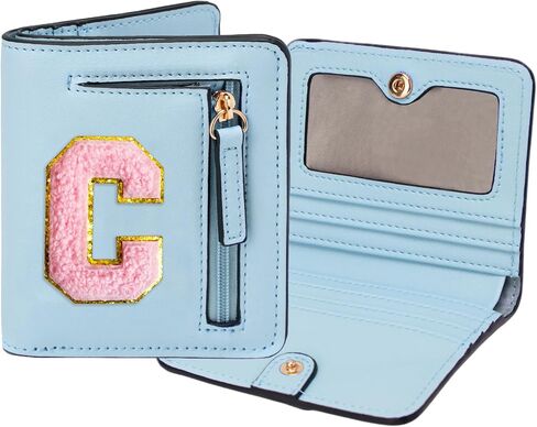 Birthday Gifts for Teen Girl Kids Wallet Girl Wallets Small Initial Rfid Wallet Preppy Stuff Gifts for Girls 8-12 Pink A in Saudi Arabia